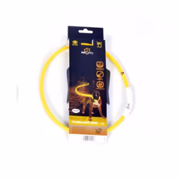 DUVO Anneau Lumineux Seecurity Flash Light Ring USB Nylon - 65 cm - Jaune - Pour chien