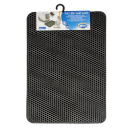 Duvo+ Tapis de litiere pour chat Swift 45x65 cm Noir