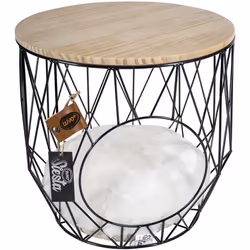 Panier pour chien en métal rond avec plateau Duvoplus