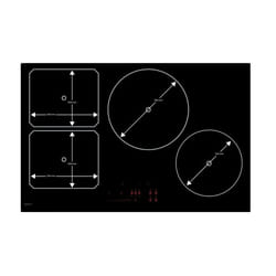 NOVY 1724 plaque Noir Intégré Plaque avec zone à induction 4 zone(s)