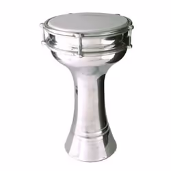 Darbuka Aluminium Lisse 20cm - STAGG - Instrument de musique - Hauteur 38cm - Accordage 5 tirants
