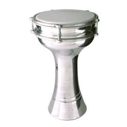 Darbuka Aluminium Lisse 20cm - STAGG - Instrument de musique - Hauteur 38cm - Accordage 5 tirants