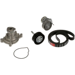 Pompe à eau + jeu de courroie trapézoïdale à nervures GATES KP76PK1735