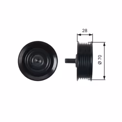 Galet enrouleur de courroie d'accessoire GATES T36410