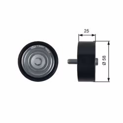 Galet enrouleur de courroie d'accessoire GATES T36407
