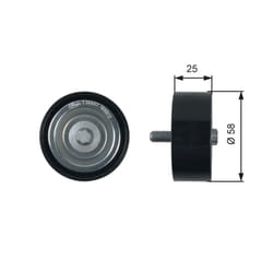 Galet enrouleur de courroie d'accessoire GATES T36407