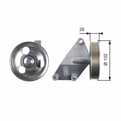 Galet enrouleur de courroie d'accessoire GATES T36428