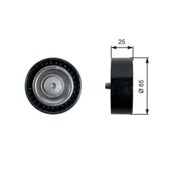 Galet enrouleur de courroie d'accessoire GATES T36432