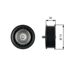 Galet enrouleur de courroie d'accessoire GATES T36435