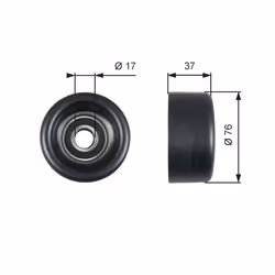 Galet enrouleur de courroie d'accessoire GATES T38028 - Vue supplémentaire 3