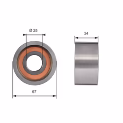 Galet enrouleur de courroie de distribution GATES PowerGrip™ T41178