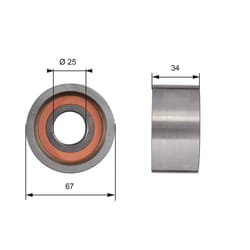 Galet enrouleur de courroie de distribution GATES PowerGrip™ T41178