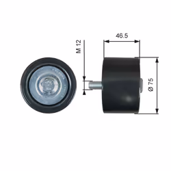 Galet enrouleur de courroie d'accessoire GATES T36626