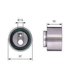 Galet tendeur, courroie de distribution GATES PowerGrip™ T41258