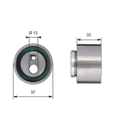 Galet tendeur, courroie de distribution GATES PowerGrip™ T41258
