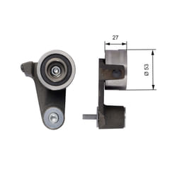 Galet tendeur, courroie de distribution GATES T41165