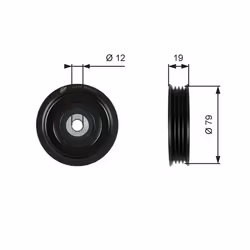 Galet tendeur, courroie d'accessoire GATES DriveAlign™ T39184