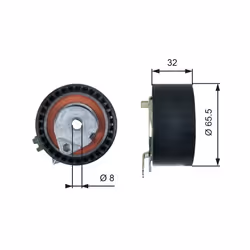 Galet tendeur, courroie de distribution GATES PowerGrip™ T43236