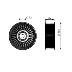 Galet enrouleur de courroie d'accessoire GATES T36170