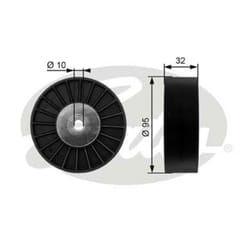 Galet enrouleur de courroie d'accessoire GATES T36135