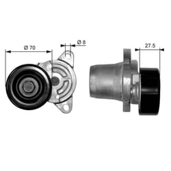Tendeur de courroie, courroie trapézoïdale à nervures GATES DriveAlign™ T38454