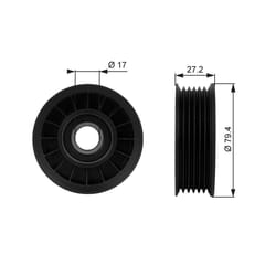 Galet enrouleur de courroie d'accessoire GATES DriveAlign™ T38009
