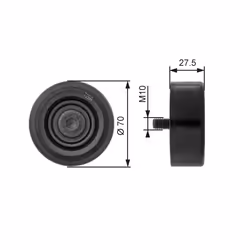 Galet enrouleur de courroie d'accessoire GATES DriveAlign™ T36206
