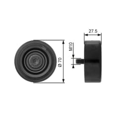 Galet enrouleur de courroie d'accessoire GATES DriveAlign™ T36206
