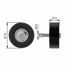 Galet enrouleur de courroie d'accessoire GATES T36200