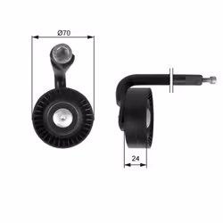 Galet tendeur, courroie d'accessoire GATES DriveAlign™ T39020