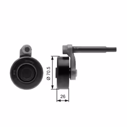Galet tendeur, courroie d'accessoire GATES DriveAlign™ T39000
