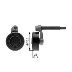 Galet tendeur, courroie d'accessoire GATES DriveAlign™ T39000