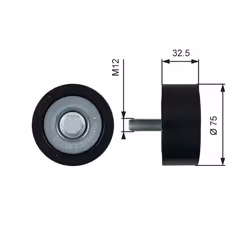 Galet enrouleur de courroie d'accessoire GATES T36741