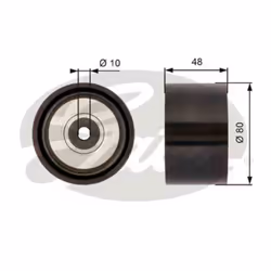 Galet enrouleur de courroie d'accessoire GATES T36259