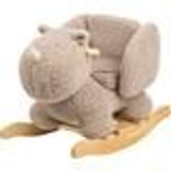 Nattou - Bascule Teddy le rhinocéros taupe