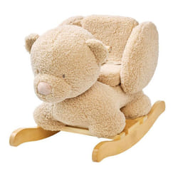 Jouet à bascule - NATTOU - Bascule Teddy Bouclette Beige - Harnais de sécurité - 12 mois à 3 ans - Intérieur