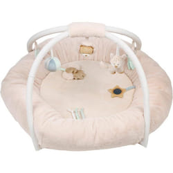 Tapis déveil Nattou Flo Beige avec Arche de jeu et Activités - 91 cm