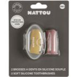 NATTOU Baby Toothbrush Yellow / Pink 2 pcs