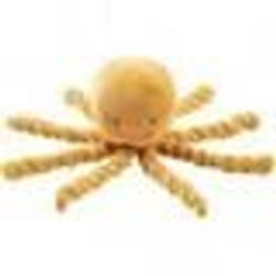 NATTOU Doudou Pieuvre Lapidou - 23 cm - 100% polyester - Ocre