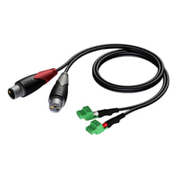 AUDAC CLA835 câble audio 1,5 m 2 x XLR (3-pin) 2 x Terminal Noir, Vert, Gris