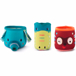 Les jouets sont le moyen idéal pour favoriser le développement des tout petits. Le jouet Lilliputiens Jungle Cups ne divertit ...