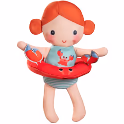 Les jouets sont le moyen idéal pour favoriser le développement des tout petits. Le jouet Lilliputiens Bath Doll Axelle ne div ...