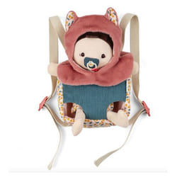 Poupee Jeanne et porte bebe -