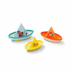 Lilliputiens 3 Petits Bateaux Flottants, Garçon/Fille, 0,5 an(s), Polyester, Multicolore