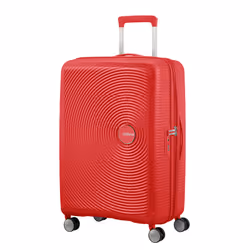 American Tourister Spinner Expandable, Valise, Casque à coque dure, Rouge, Moyen, Polypropylène (PP), 4 roue(s)