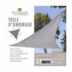 Fornord - Voile d'ombrage 3x3x3 m gris clair - Gris clair
