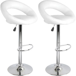 Lot De 2 Tabourets De Bar pu We Love Blanc Atmosphera