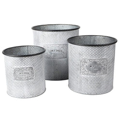 Lot de 3 cache pots métal Bloom