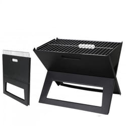 Barbecue Elite Noir Pliable Foyer à Charbon en Métal Pour Camping et Pique Nique - 30×455x30 cm