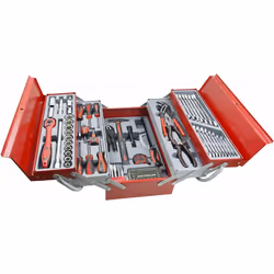 DESCRIPTION: Malette set de 99 outils 1/2 dans coffre Cantilever Qualité Chrome vanadium Livré en 5 compartiments Compartimen ...